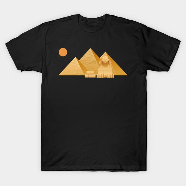 The pyramids Egypt T-shirt T-Shirt by mohamadbaradai